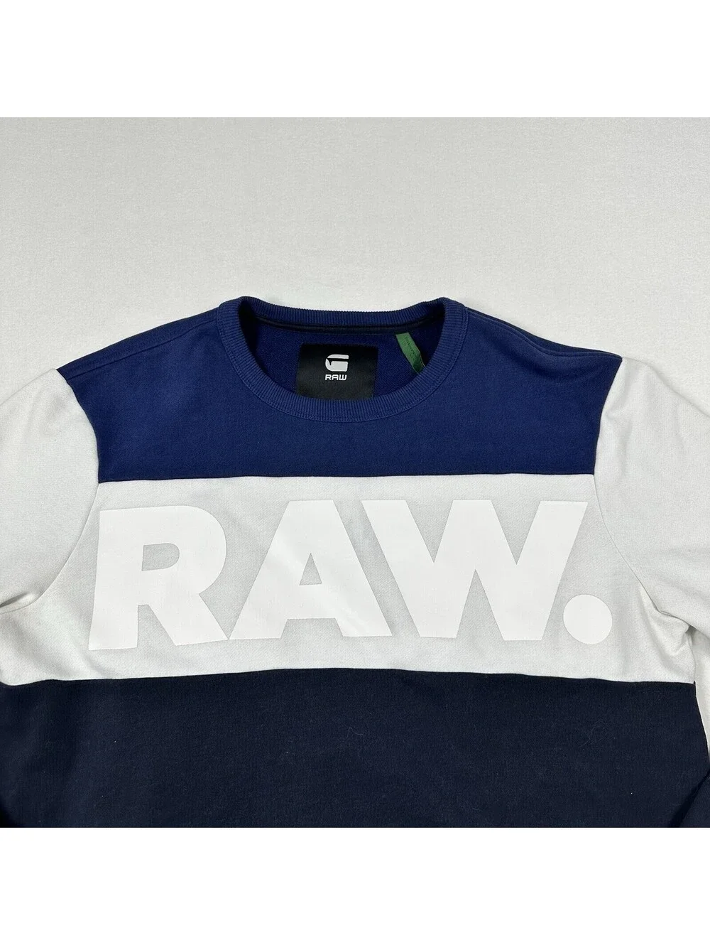 G-Star Raw Crewneck Sweatshirt Size Large Multicolor Logo Spell Out
